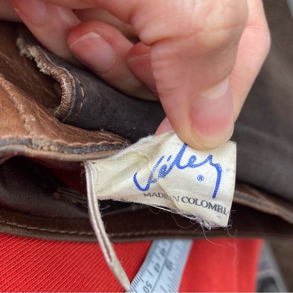 VELEZ Leather Colombia Messenger crossbody Bag Vintage Brown 8x10" - Picture 16 of 16